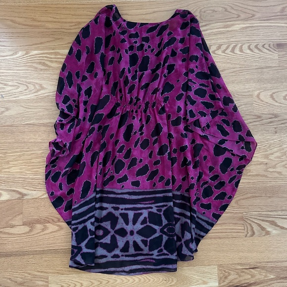 INC International Concepts NWOT Sheer Batwing Dress (2) - Picture 7 of 12